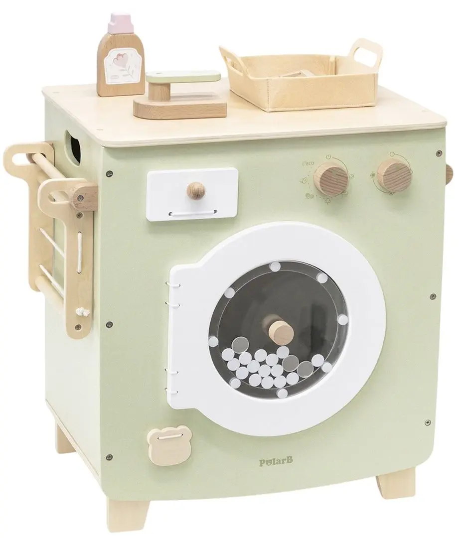 Masina de spalat jucarie Viga Toys PolarB 44246 (Wood/Green)