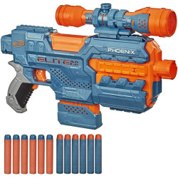 Бластер Hasbro Nerf Elite 2.0 Phoenix CS6 (Blue/Orange) Thumb