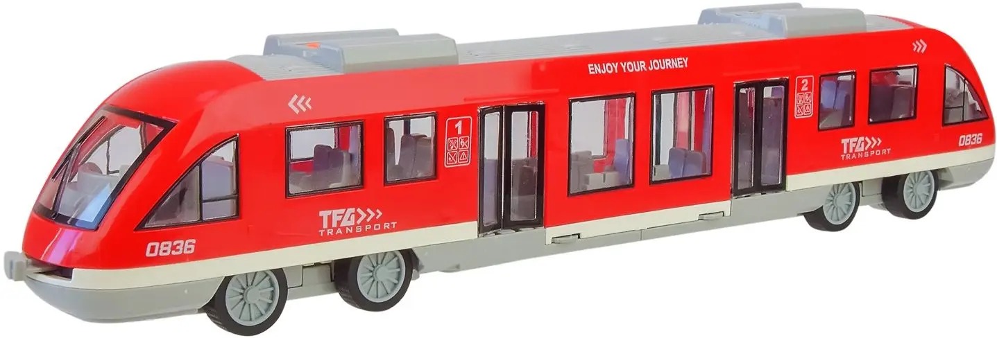 Tren inertial Wenyi Сity Service Light & Sound Train WY920A 1:16 (Red)
