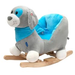 Игрушка-качалка Baby Mix Dog 46443 (Gray/Blue)