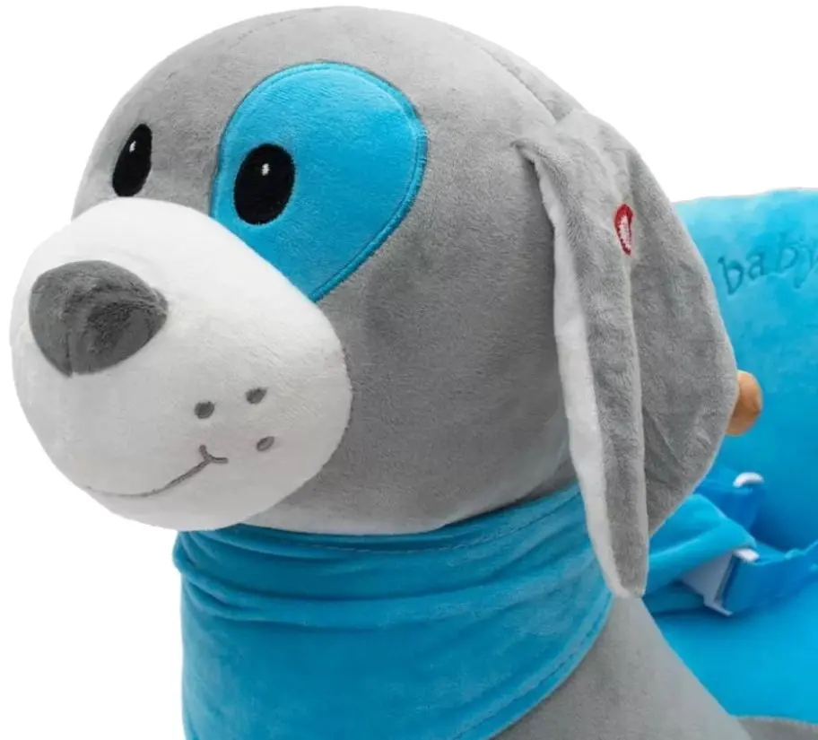 Игрушка-качалка Baby Mix Dog 46443 (Gray/Blue) - 4