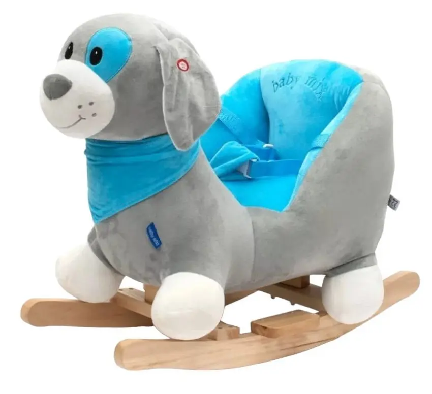 Игрушка-качалка Baby Mix Dog 46443 (Gray/Blue)