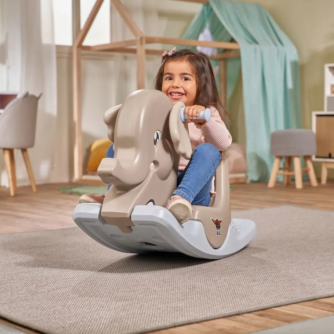 Jucarie-balansoar Big Rocking Elephant (Gray/Blue) - 3