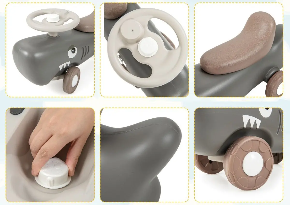 Jucarie-balansoar 3in1 Costway UY10060DK (Dark Grey) - 3