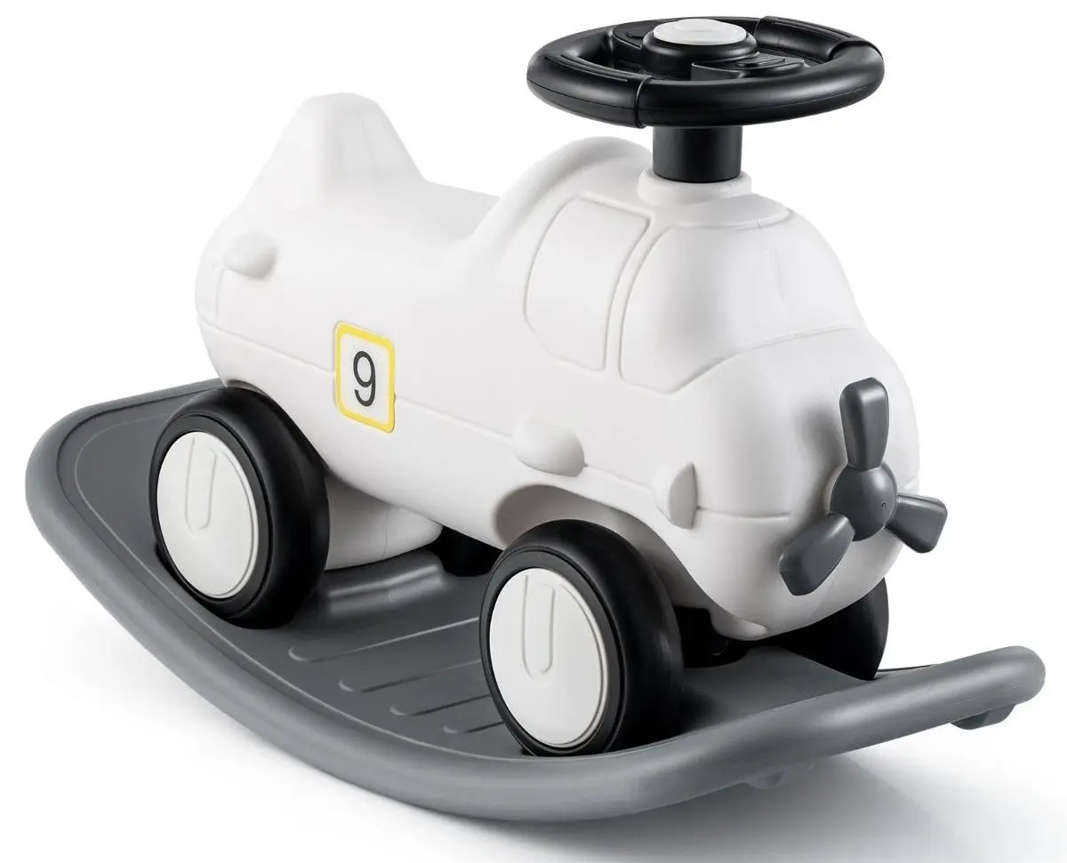 Игрушка-качалка 3в1 Costway UY10071 (White/Grey)