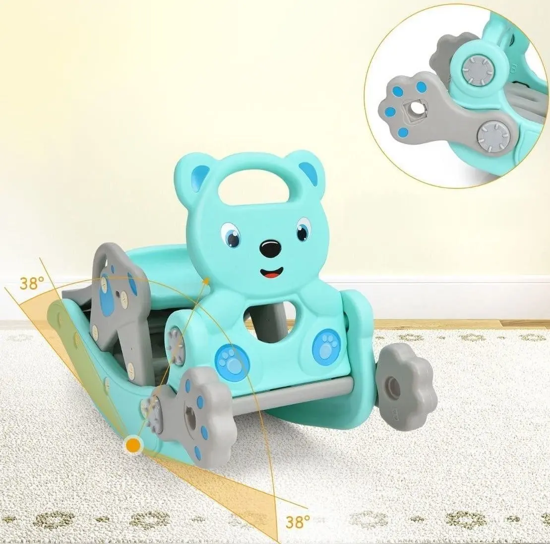 Игрушка-качалка 4в1 Costway TY327824BL (Blue) - 3