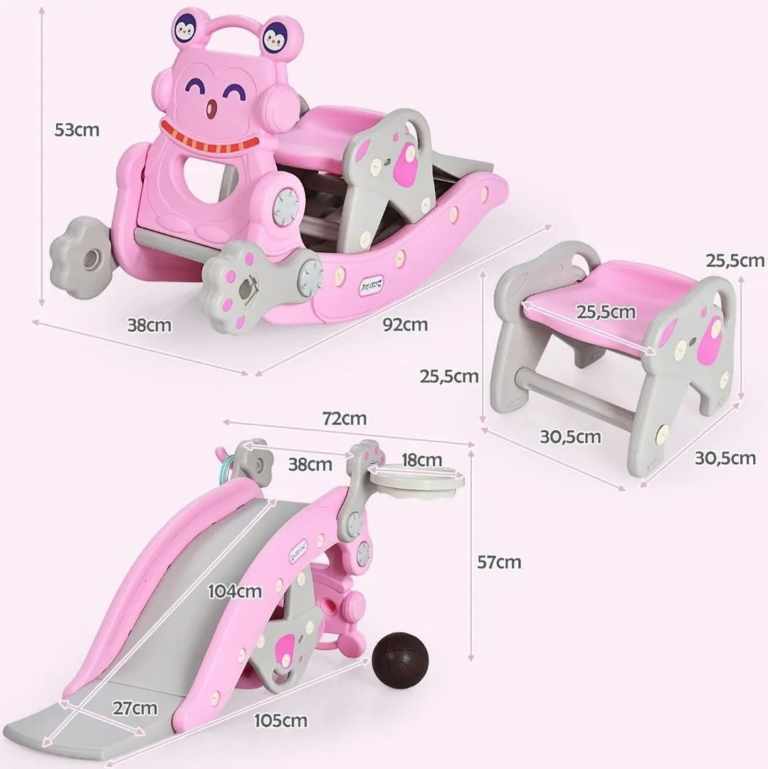 Jucarie-balansoar 4in1 Costway TY327825PI (Pink) - 2