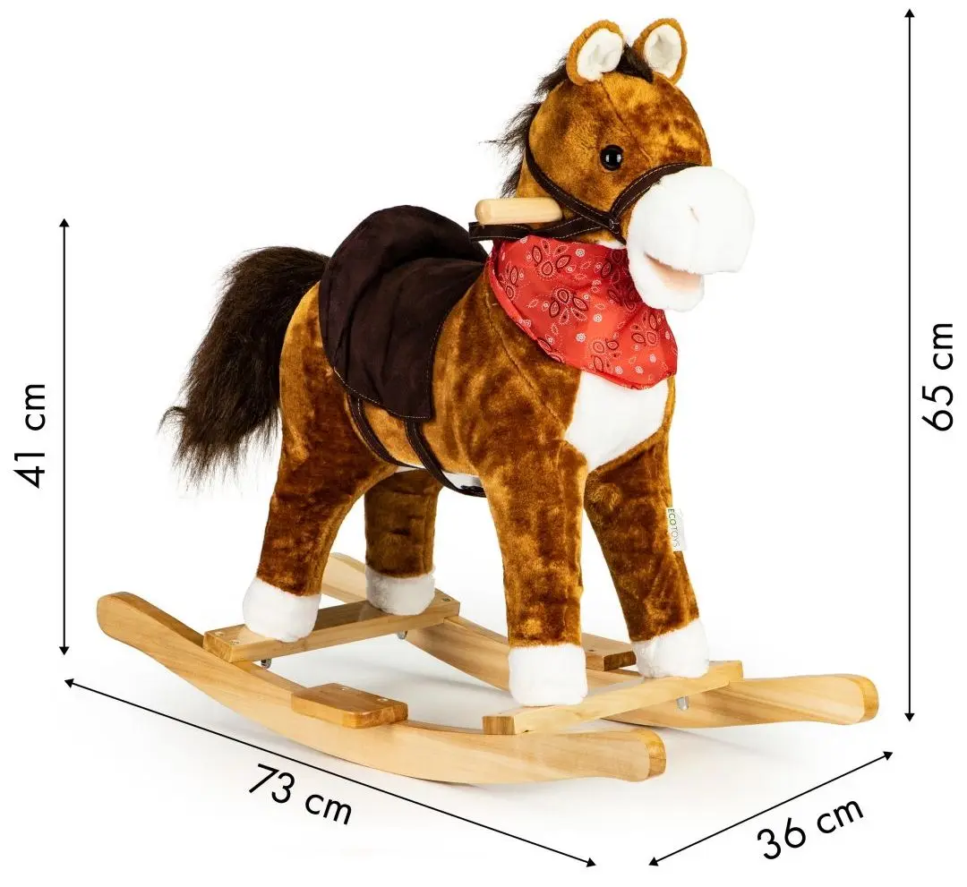 Игрушка-качалка Ecotoys XL-106 (Brown) - 9