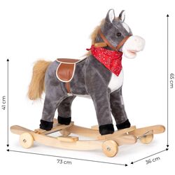 Игрушка-качалка Ecotoys XL-106W (Gray) Thumb