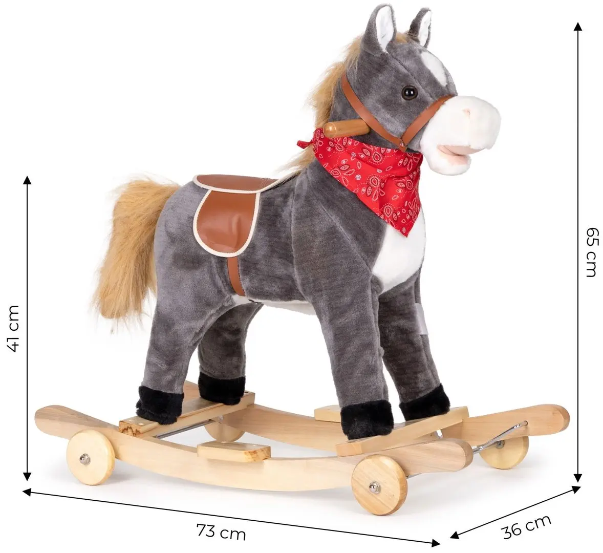 Игрушка-качалка Ecotoys XL-106W (Gray) - 8