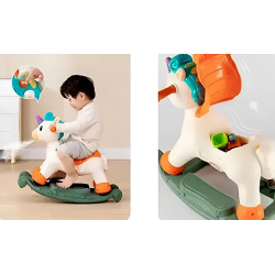 Игрушка-качалка 3в1 Hola Toys Rock & RideSpray Unicorn HE898800 (White/Orange) Thumb