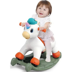 Игрушка-качалка 3в1 Hola Toys Rock & RideSpray Unicorn HE898800 (White/Orange) Thumb