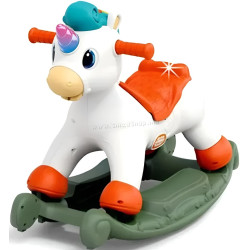 Игрушка-качалка 3в1 Hola Toys Rock & RideSpray Unicorn HE898800 (White/Orange)