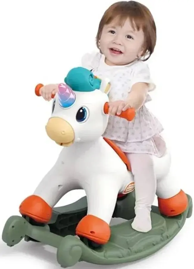 Игрушка-качалка 3в1 Hola Toys Rock & RideSpray Unicorn HE898800 (White/Orange)