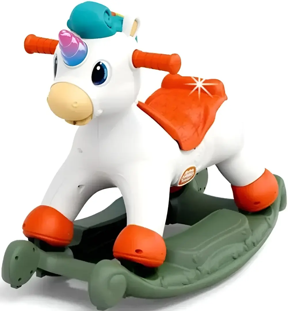 Игрушка-качалка 3в1 Hola Toys Rock & RideSpray Unicorn HE898800 (White/Orange)