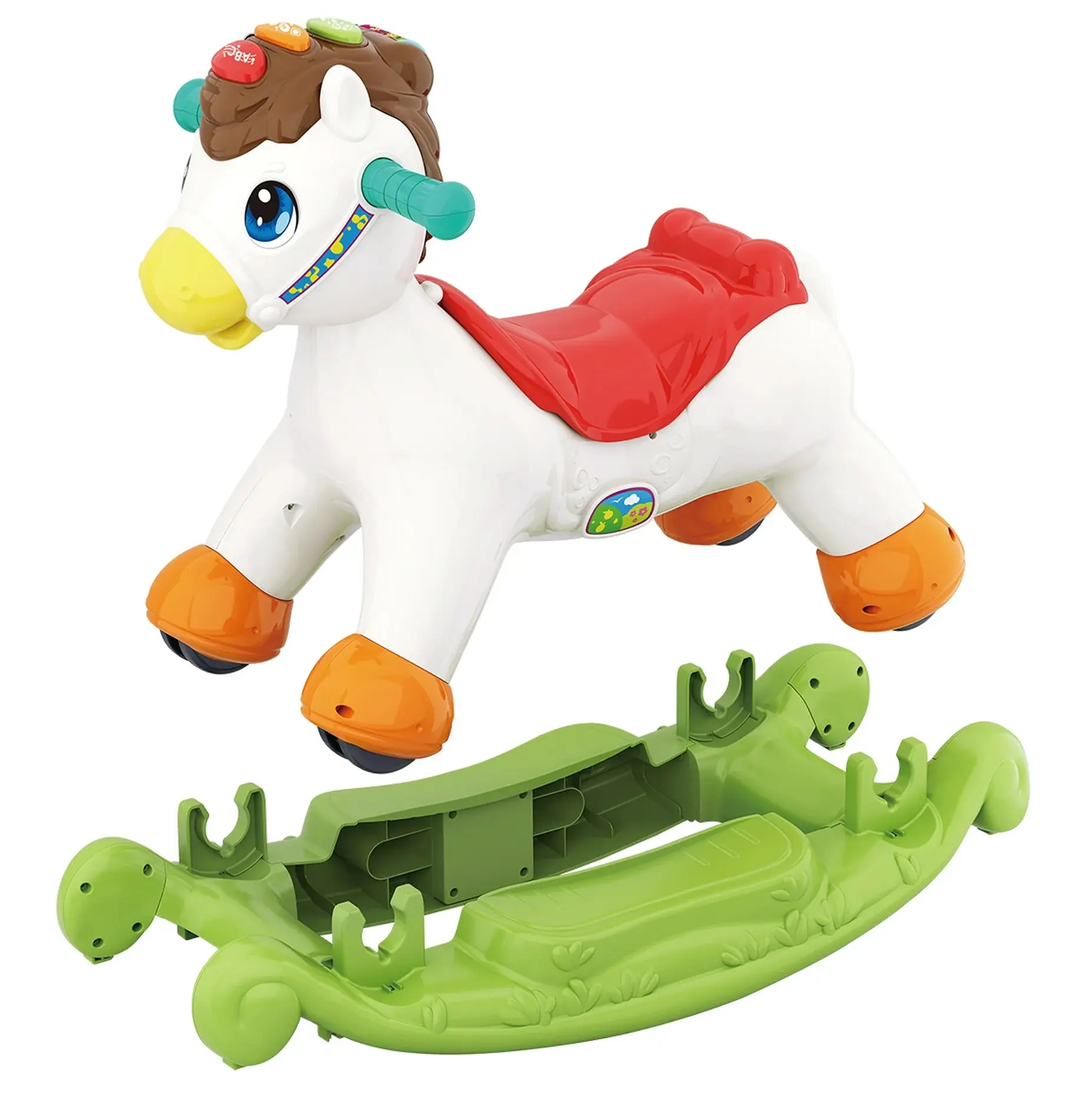 Игрушка-качалка Hola Toys Pony (White/Green)