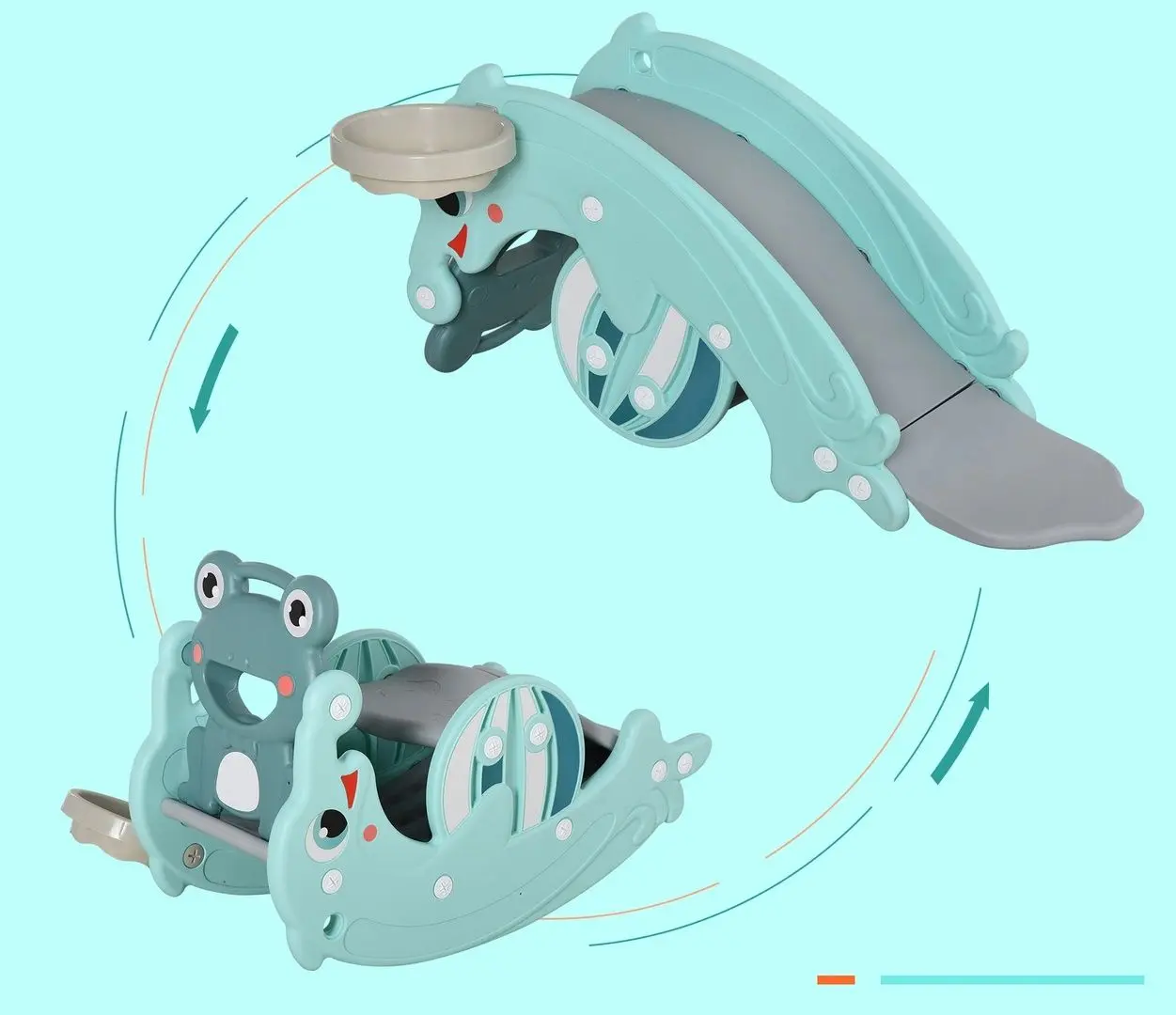 Игрушка-качалка 3в1 Homcom 330-123 (Green)