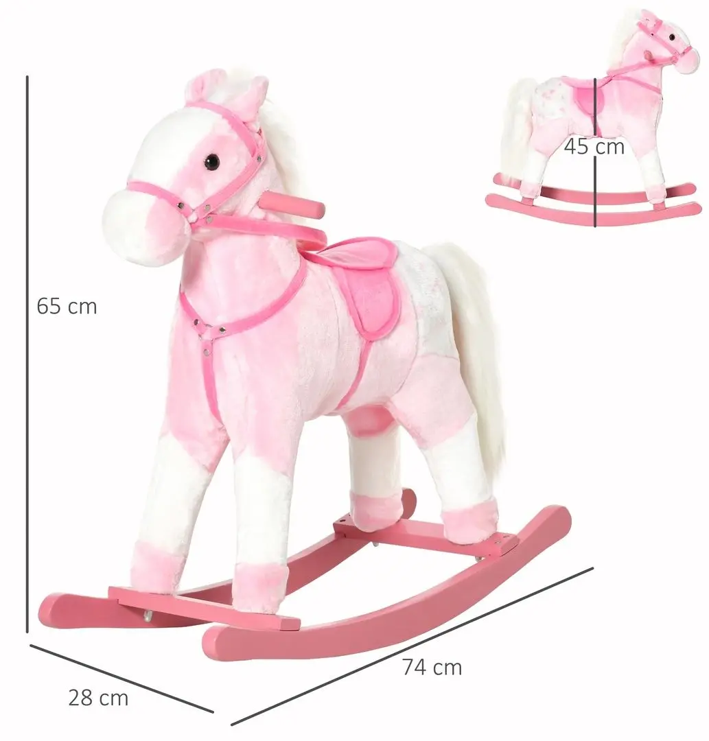 Игрушка-качалка Homcom 330-004PK (Pink)