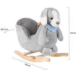 Игрушка-качалка Kikka Boo Puppy with seat (Grey) Thumb