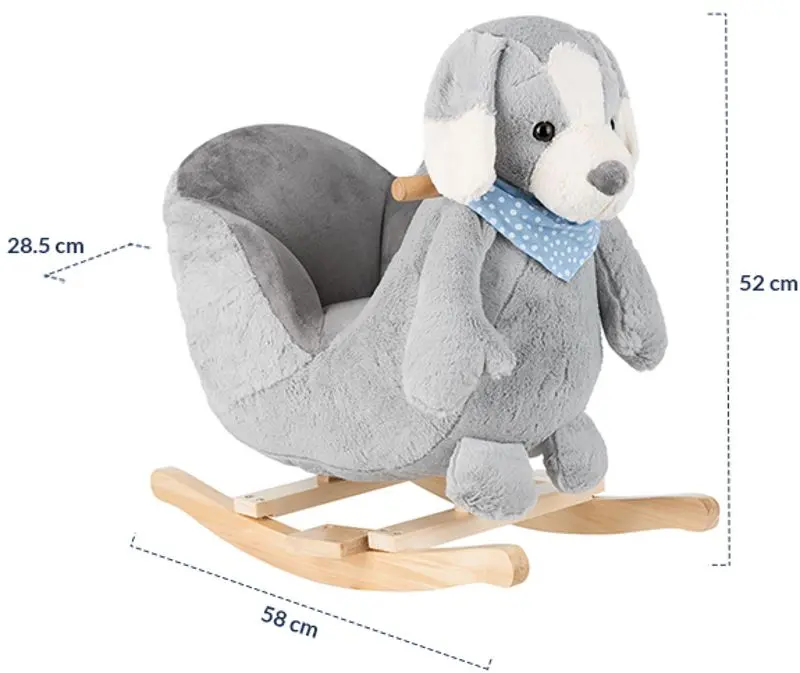 Игрушка-качалка Kikka Boo Puppy with seat (Grey) - 2