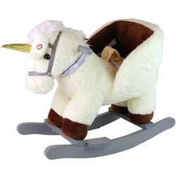 Игрушка-качалка LeanToys Little Unicorn 15633 (Cream/Brown) Thumb