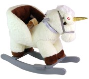 Jucarie-balansoar LeanToys Little Unicorn 15633 (Cream/Brown)