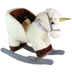 Jucarie-balansoar LeanToys Little Unicorn 15633 (Cream/Brown)