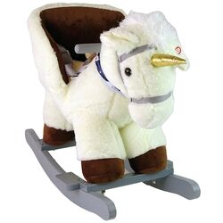 Игрушка-качалка LeanToys Little Unicorn 15633 (Cream/Brown) Thumb