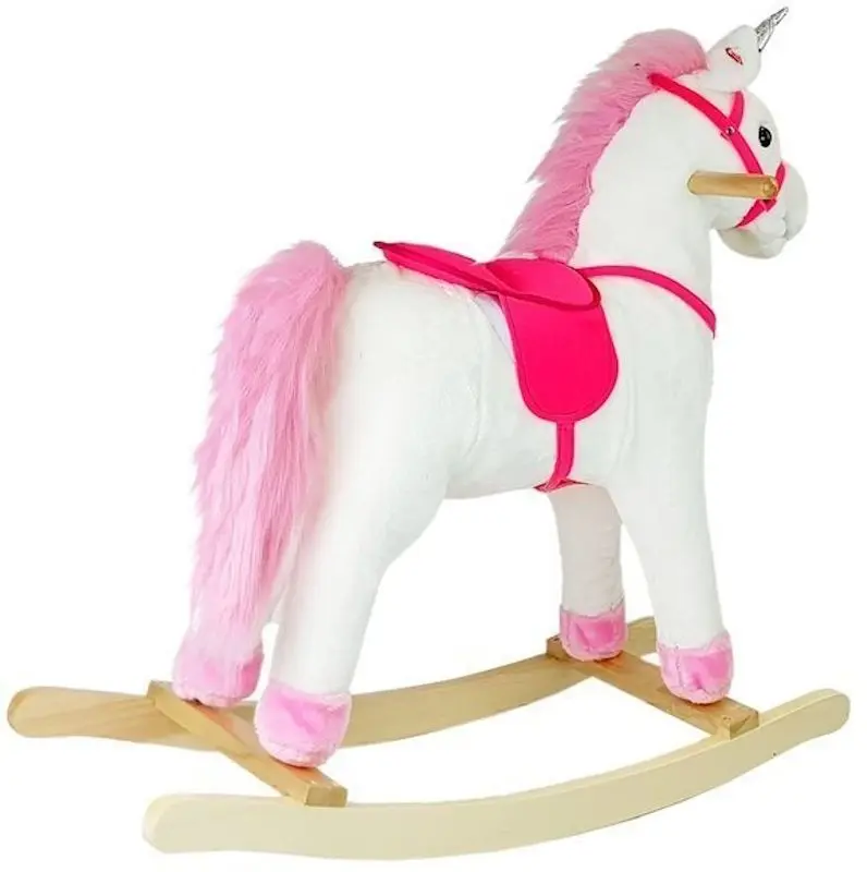 Игрушка-качалка LeanToys Unicorn 2252 (White/Pink) - 2