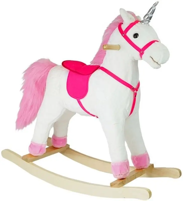 Игрушка-качалка LeanToys Unicorn 2252 (White/Pink) - 4
