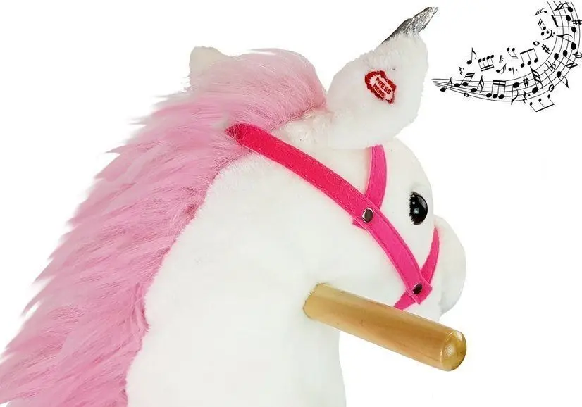 Игрушка-качалка LeanToys Unicorn 2252 (White/Pink) - 5