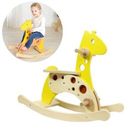 Jucarie-balansoar Masterkidz Giraffe MK07049 (Yellow/Wood) Thumb