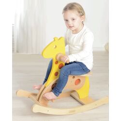 Jucarie-balansoar Masterkidz Giraffe MK07049 (Yellow/Wood) Thumb