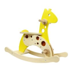 Jucarie-balansoar Masterkidz Giraffe MK07049 (Yellow/Wood)