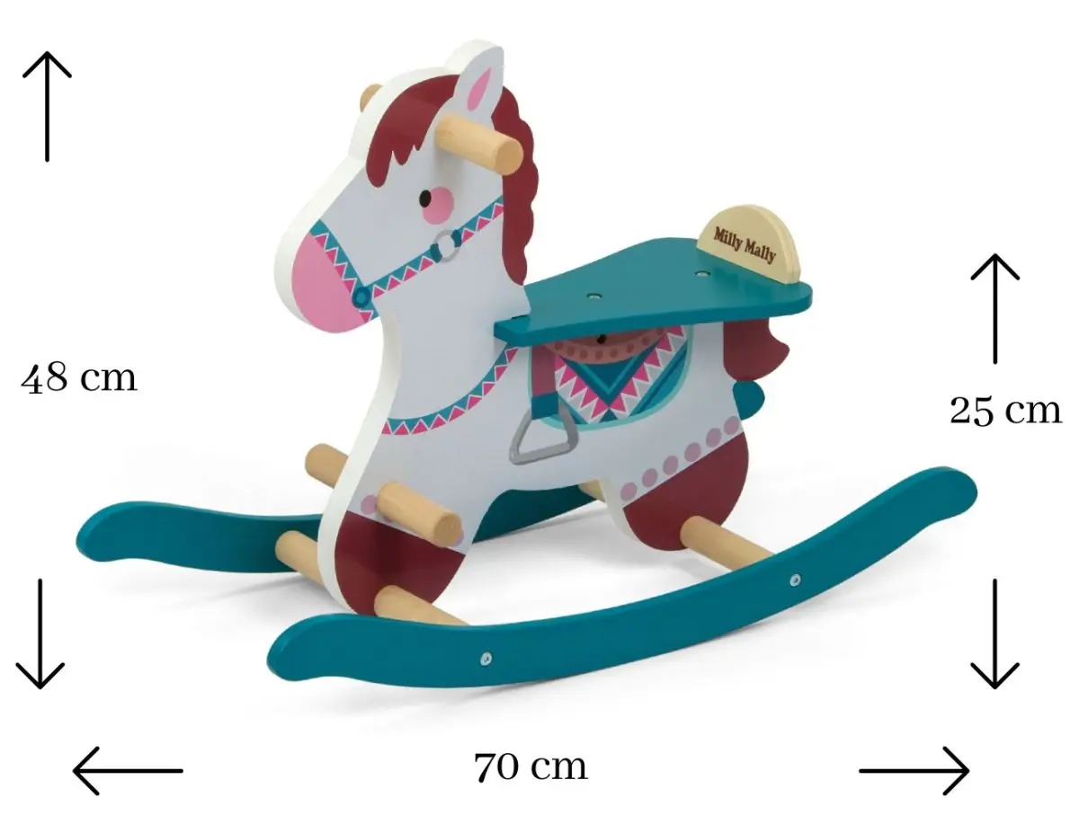 Jucarie-balansoar Milly Mally Kon Lucky 18 Horse (Blue) - 4