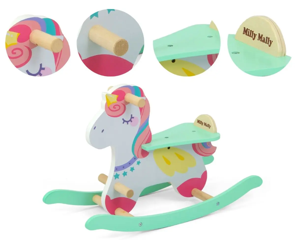 Jucarie-balansoar Milly Mally Kon Lucky 18 Unicorn (Turquoise) - 3