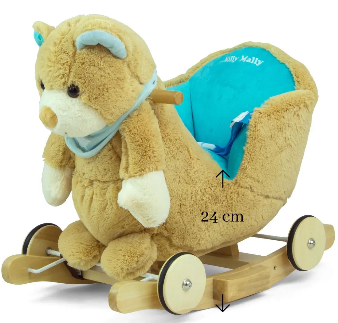 Jucarie-balansoar Milly Mally Mis Polly Bear (Blue/Light Brown)