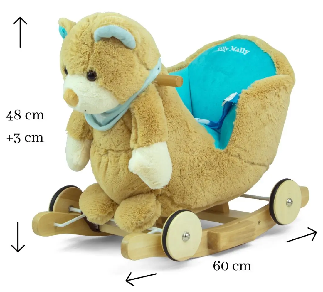 Jucarie-balansoar Milly Mally Mis Polly Bear (Blue/Light Brown)