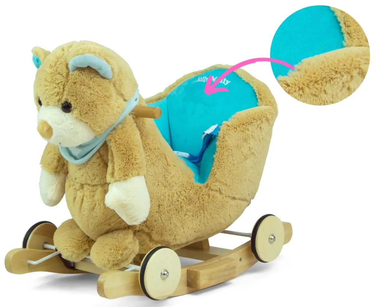 Jucarie-balansoar Milly Mally Mis Polly Bear (Blue/Light Brown)