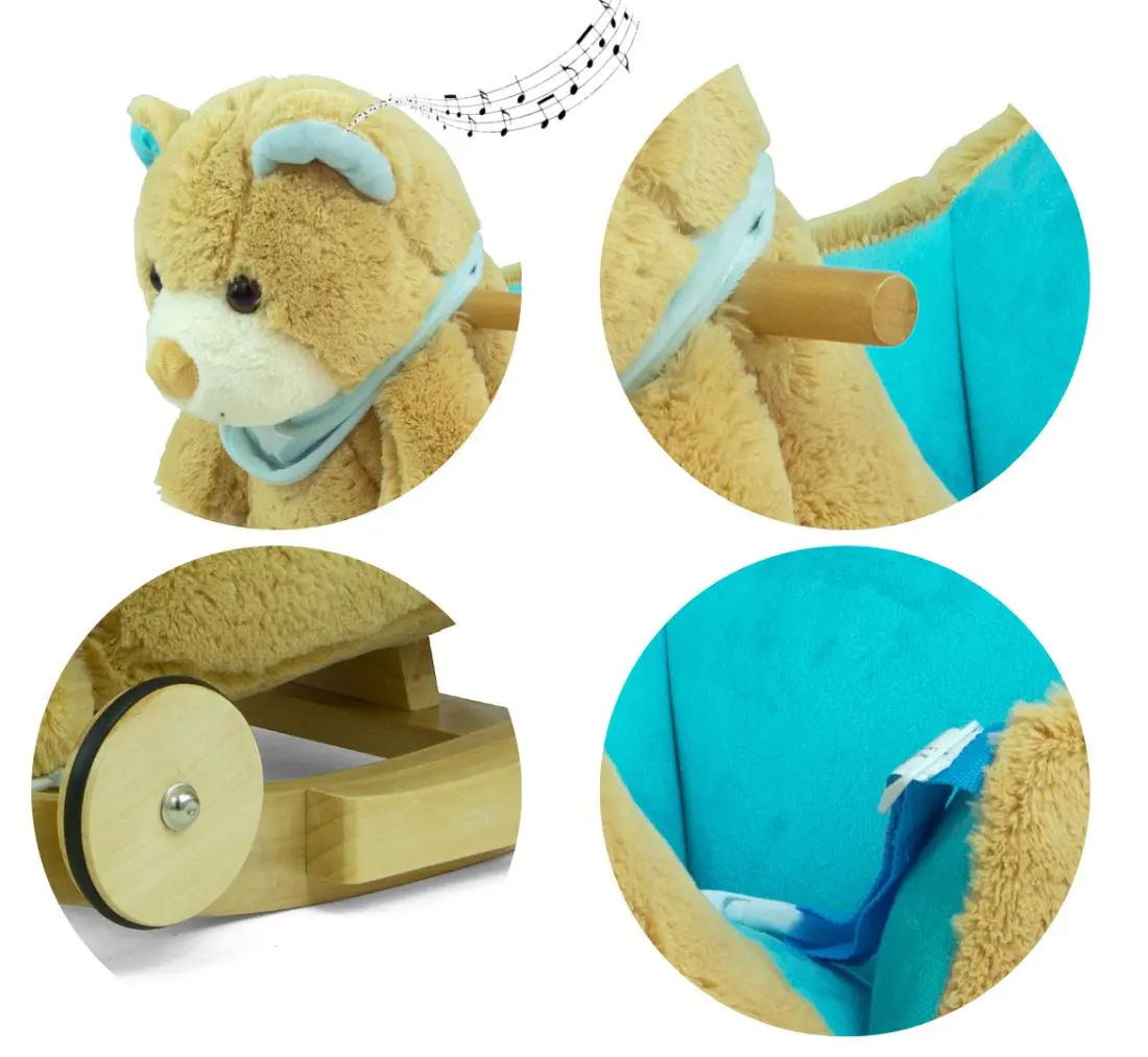 Jucarie-balansoar Milly Mally Mis Polly Bear (Blue/Light Brown)
