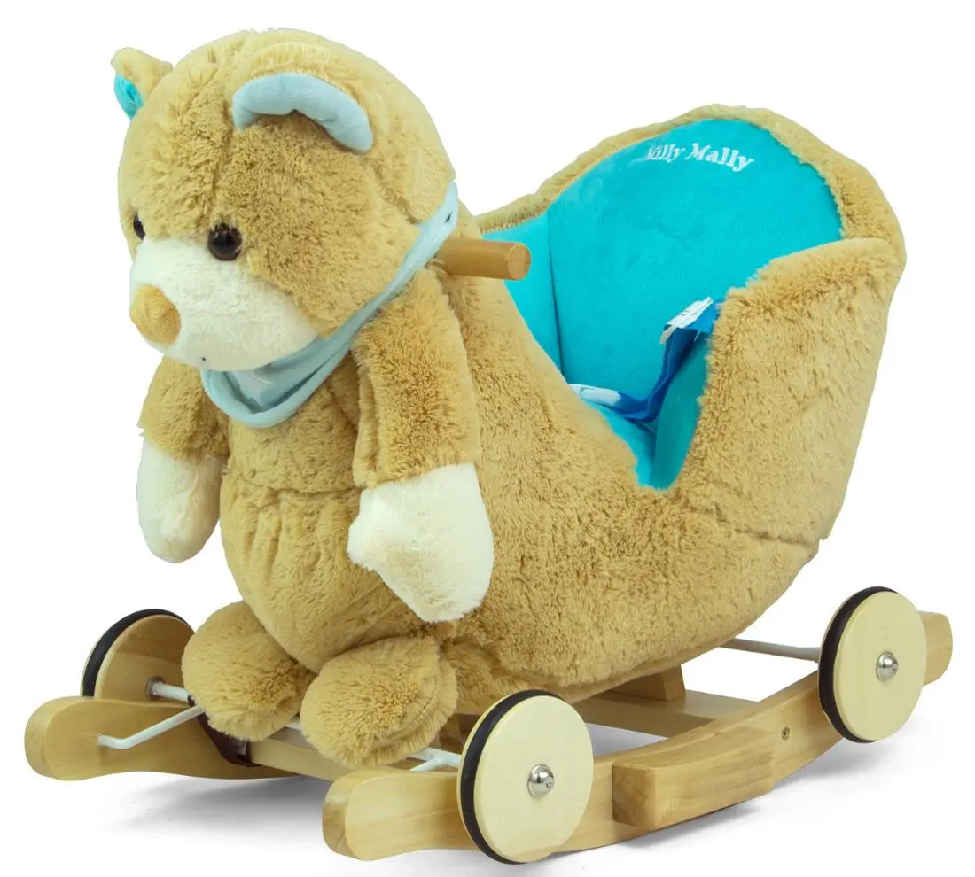 Jucarie-balansoar Milly Mally Mis Polly Bear (Blue/Light Brown)