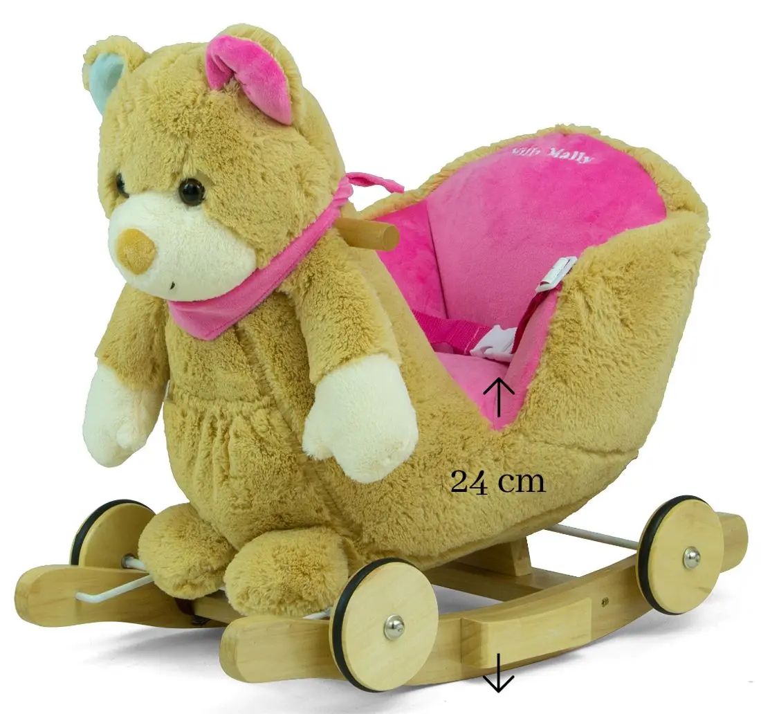 Jucarie-balansoar Milly Mally Mis Polly Bear (Pink/Light Brown)