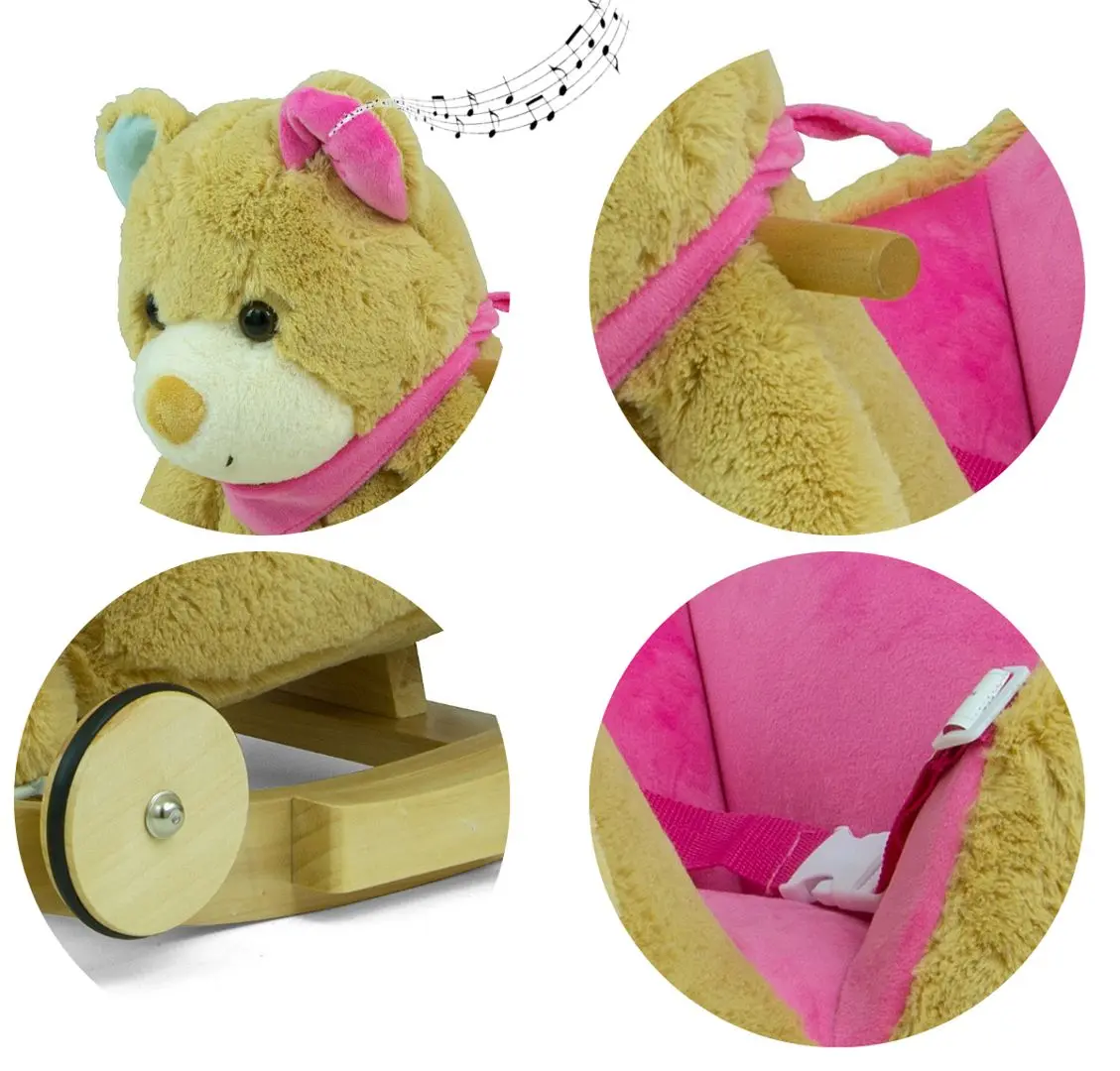 Jucarie-balansoar Milly Mally Mis Polly Bear (Pink/Light Brown)