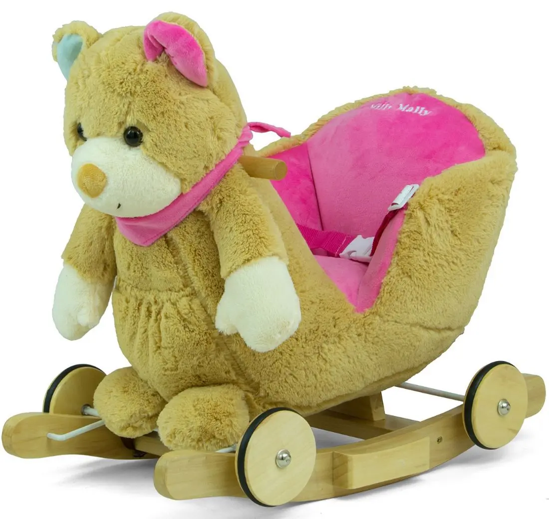 Jucarie-balansoar Milly Mally Mis Polly Bear (Pink/Light Brown)