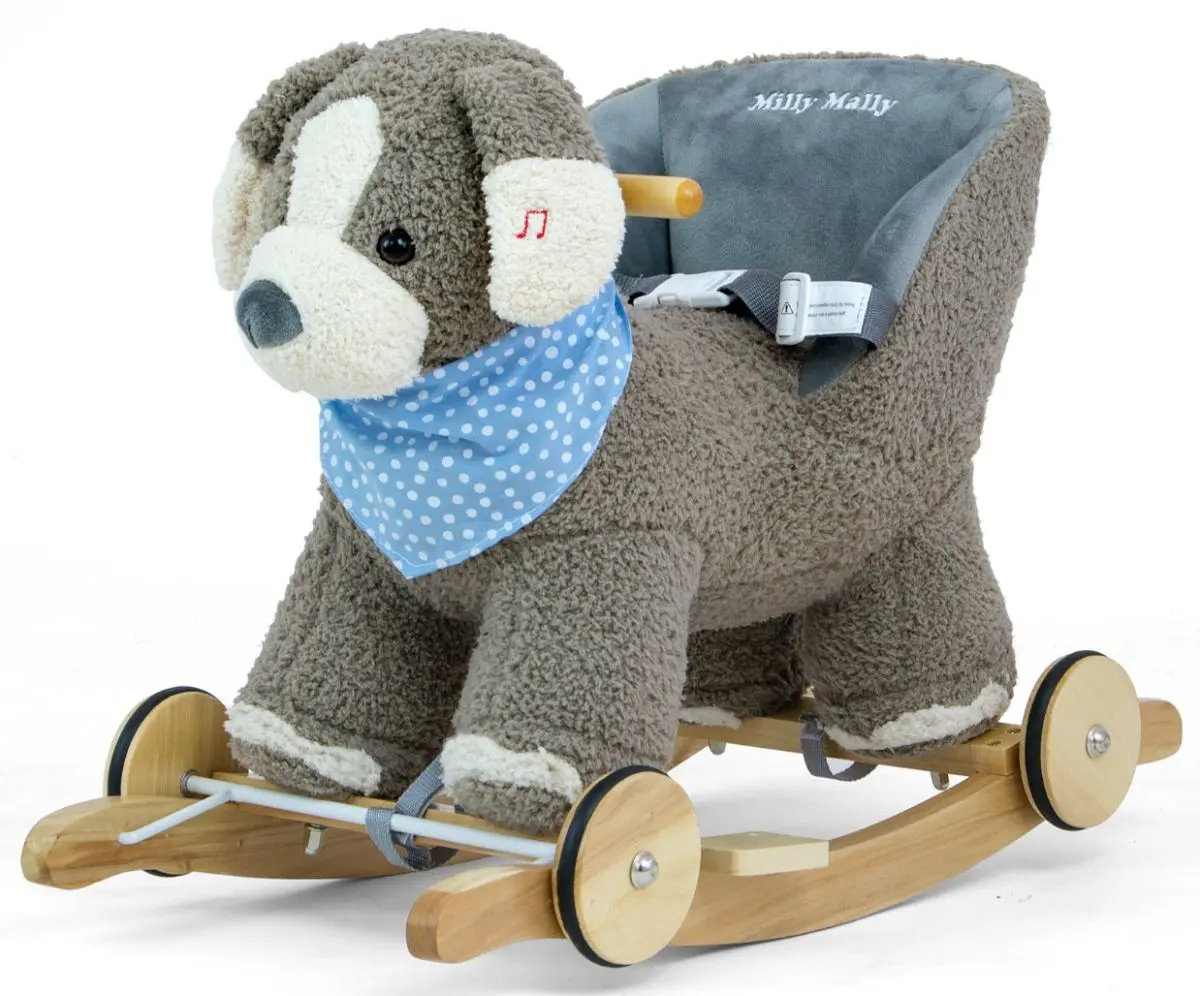 Jucarie-balansoar Milly Mally Polly Dog (Gray/Brown)