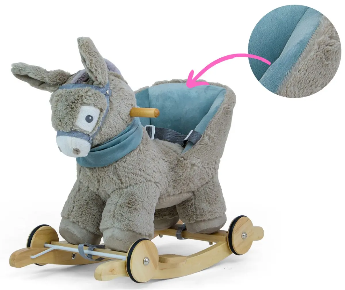 Jucarie-balansoar Milly Mally Polly Donkey (Gray/Blue)