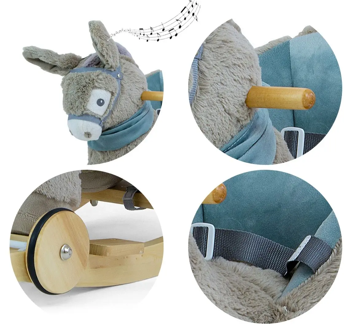Jucarie-balansoar Milly Mally Polly Donkey (Gray/Blue)