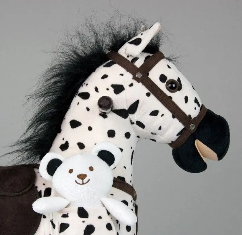 Jucarie-balansoar Milly Mally Rocking Horse Mustang (Black/White)