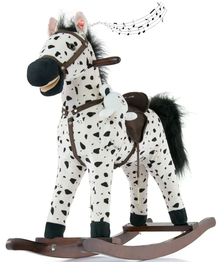 Jucarie-balansoar Milly Mally Rocking Horse Mustang (Black/White)