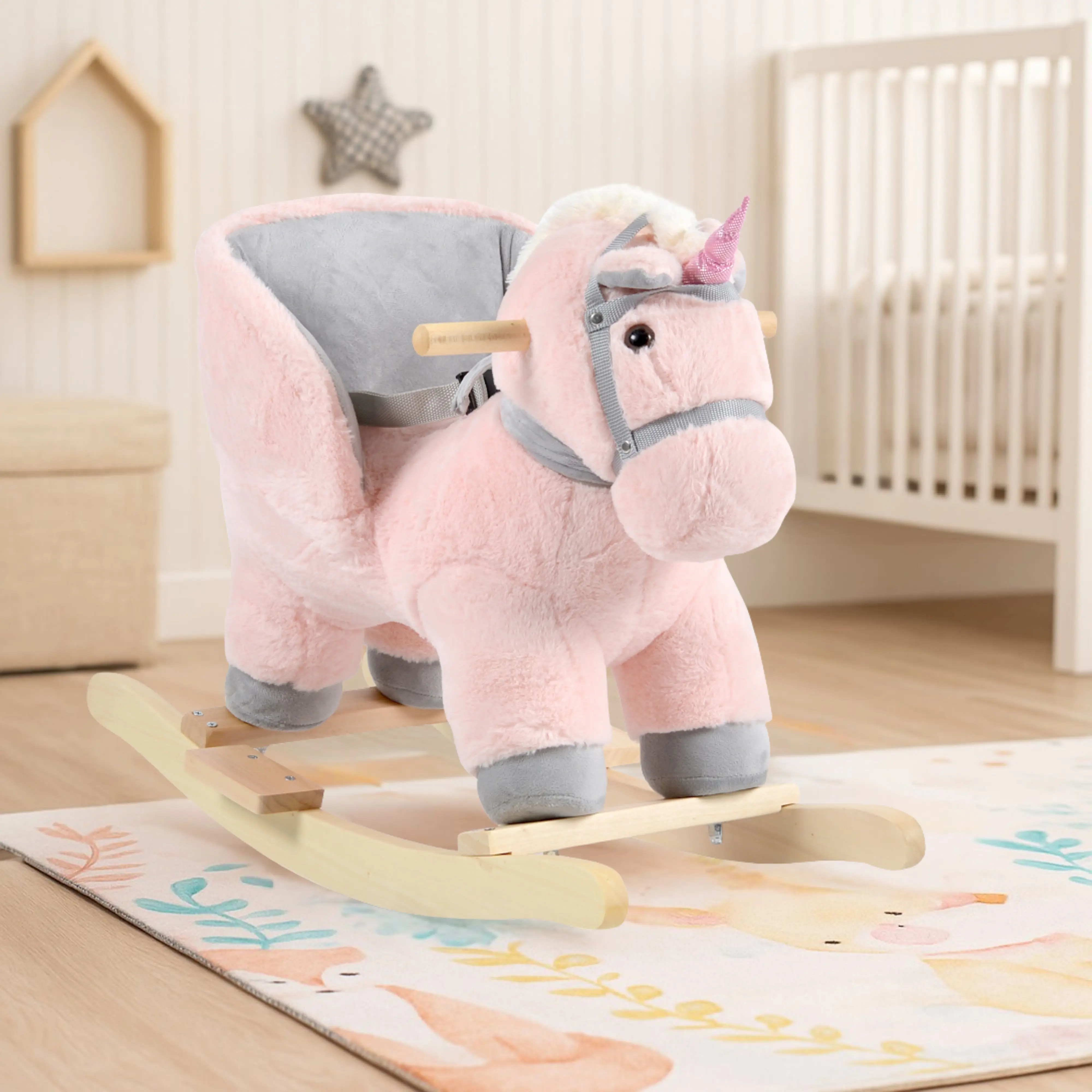 Jucarie-balansoar Moni Cookie WJ-6187 (Pink/Grey) - 6